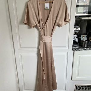 H&M silk nude dress size small
